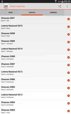 Lotería Costa Rica android App screenshot 2